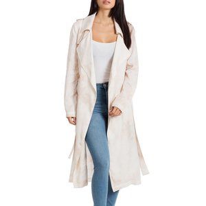 Badgley Mischka Trench Coat Stonewash Tie Dye Lyocell size M